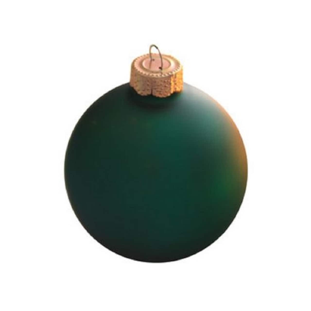 Whitehurst 40 Pack 1.5" Christmas Matte Glass Ball Ornaments